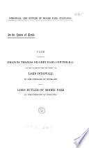 4 papers relating to the claim of F.T. de G. earl Cowper to the baronies of Dingwall and Butler of Moore Park
