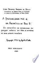 A divisibilidade por d na arithmética de base B