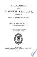 A grammar of the Kashmiri language