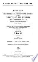 A Study of the Antitrust Laws