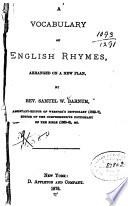 A Vocabulary of English Rhymes