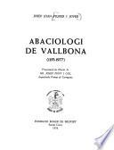 Abaciologi de Vallbona (1153-1977)