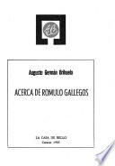 Acerca de Rómulo Gallegos