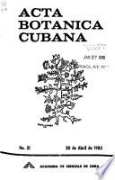 Acta botanica Cubana