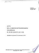 Acta de la sesión