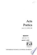 Acta poetica