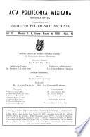Acta politécnica mexicana