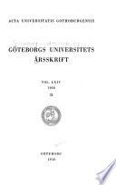 Acta Universitatis Gotoburgensis