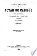 Actas de Cabildo del Ayuntamiento constitucional de México