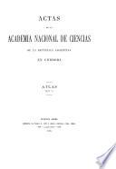 Actas de la Academia Nacional de Ciencias de la República Argentina en Córdoba