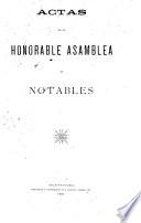 Actas de la Honorable Asamblea de Notables