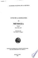 Actas de la Legislatura de Mendoza: Años 1820 a 1827
