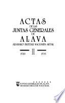 Actas de las Juntas Generales de Alava: 1520-1533