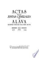 Actas de las Juntas Generales de Alava: 1639-1644