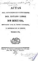 Actas del Congreso Constituyente del estado libre de Mexico
