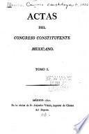 Actas del Congreso constituyente mexicano