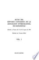 Actas del ... Congreso de la Asociación Internacional de Hispanistas