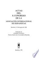 Actas del ... Congreso de la Asociación Internacional de Hispanistas