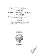 Actas del Congreso Geológico Argentino