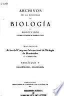 Actas del Congreso internacional de biología de Montevideo (7-12 octobre 1930).