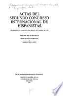 Actas del Congreso Internacional de Hispanistas