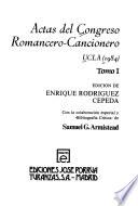 Actas del Congreso Romancero-Cancionero