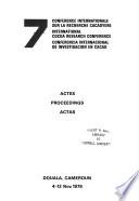 Actes, Douala, Cameroun, 4-12 Nov. 1979