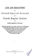 Acts and Resolutions of Puerto Rico
