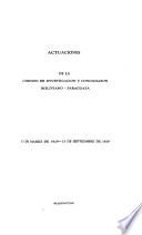 Actuaciones de la Comisión de investigación y conciliación boliviano-paraguaya