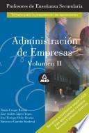 Administracion de Empresas. Profesores de Enseñanza Secundaria. Volumen Ii. E-book