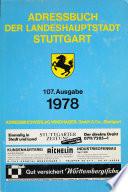 Adressbuch der Landeshauptstadt Stuttgart