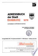 Adressbuch für die Stadt Duisburg