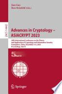 Advances in Cryptology – ASIACRYPT 2023