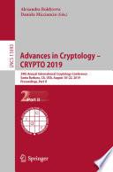 Advances in Cryptology – CRYPTO 2019