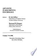 Advances in Descriptive Psychology