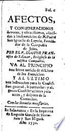 Afectos y consideracions devotas