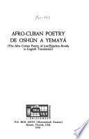 Afro-Cuban Poetry de Oshún a Yemayá