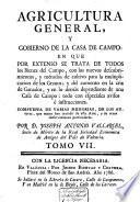 Agricultura general y gobierno de la casa de campo