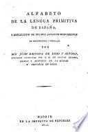 Alfabeto de la lengua primitiva de España