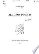 Algunos poemas
