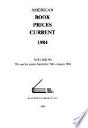 American Book Prices Current