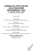American Folk Music and Folklore Recordings
