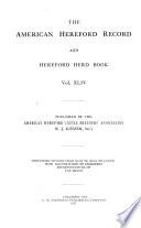 American Hereford Record and Hereford Herd Book