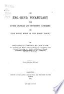 An Eng.-Hind. Vocabulary for Higher Standard and Proficiency Candidates, Or, The Right Word in the Right Place