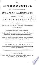 An Introduction to the Most Useful European Languages