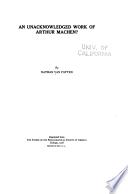 An unacknowledged work of Arthur Machen?