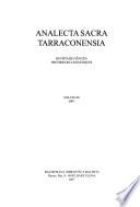 Analecta sacra Tarraconensia
