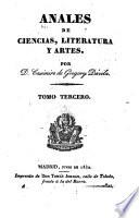 Anales de ciencias, literatura y artes