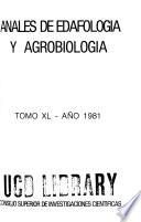 Anales de edafología y agrobiología