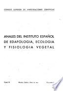 Anales de edafología y fisiología vegetal